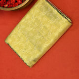 Green Kanjivaram Silk Saree With Multicolour Floral Red Border