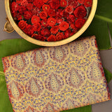Mustard Yellow Kanjivaram Silk Saree With Pink Patola-Style Border