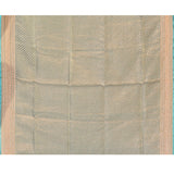 Classic Aqua Blue Floral Jaal Banarasi Silk Saree