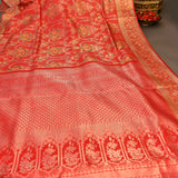 Radiant Red Floral Weaver'S Kanjivaram Silk Saree With Traditional Swan Motifs