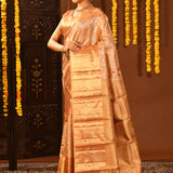 Gold Tissue Kanjivaram Silk Saree With Woven Pallu
