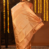 Gold Tissue Kanjivaram Silk Saree With Woven Pallu