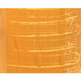 Yellow And Brown Kanchipuram Silk Saree With Rich Floral Zari Weave