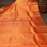Red Kanjivaram Silk Saree With Dense Gold Zari Pallu And Body