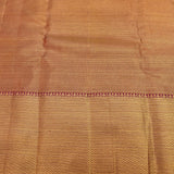 Gold Kanjivaram Silk Saree With Peacock Motif Border And Wine Pallu