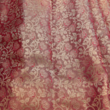 Rose Pink Kanjivaram Silk Saree With Copper-Gold Border