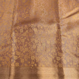 Mauve Kanjivaram Silk Saree With Self Border And Tonal Gold Zari Floral Weave