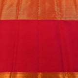 Kanjivaram Silk Saree With Red Peacock Medallion Pallu