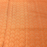 Orange Kanjivaram Silk Saree With Multicolour Elephant And Floral Shikargah Weave