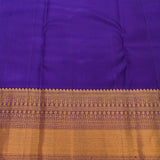 Pure Kanjivaram Silk Saree — Hot Pink With Royal Purple Zari Border & Geometric Pallu