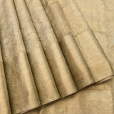 Beige Kanjivaram Silk Saree With Self Border And Tonal Paisley Weave