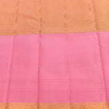Gold Kanjivaram Silk Saree With Mauve Floral Zari Border