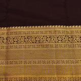 Orange Kanjivaram Silk Saree With Dense Gold Zari Black Border And Pallu