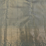 Kanjivaram Silk Saree In Rose Pink With Gold Zari Bird And Floral Jaal And Contrast Teal Gold Zari Border