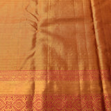 Contemporary Pale Champagne And Crimson Kanjivaram Silk Saree