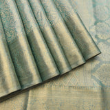 Powder Blue Kanjivaram Silk Saree With Gold Zari Paisley Weave