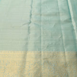 Powder Blue Kanjivaram Silk Saree With Gold Zari Paisley Weave