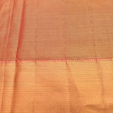 Majestic Antique Bronze And Crimson Red Kanjivaram Silk Saree With Gold Zari Peacock Motifs