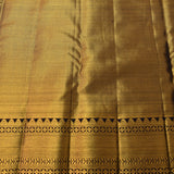 Pink Kanjivaram Silk Saree With Blue Floral Motifs And Black Zari Border