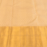 Pure Kanjivaram Silk Saree — Red With Cream Gold Zari Border & Antique Gold Paisley Pallu
