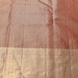 Sage Green Kanjivaram Silk Saree With Self Border And Tonal Floral Weave