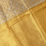 Gold Tissue Kanjivaram Silk Saree With Woven Floral Border Detail