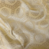 Regal Off-White Kanjivaram Silk Saree With Grand Pink And Gold Zari Border