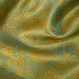 Gold Tissue Kanjivaram Silk Saree With Turquoise Woven Border