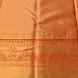 Pink-Mauve Kanjivaram Silk Saree With Golden Zari Border