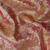 Gold Kanjivaram Silk Saree With Magenta Zari Woven Border