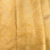 Gold Kanjivaram Silk Saree With Self Border And Tonal Floral Weave