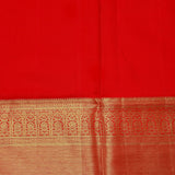 Opulent Bridal Red Kanjivaram Silk Saree With Heavy Gold Zari Weave