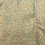 Sea Blue Kanjivaram Silk Saree With Gold Zari Floral Jaal Weave