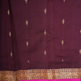 Sky Blue Gadwal Pattu Saree With Temple Border & Multicolour Striped Pallu