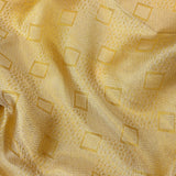 Off-White Kanjivaram Silk Saree With Gold Zari Woven Border