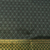 Kanjivaram Silk Saree In Rose Pink With Green Floral Buttas And Contrast Dark Green Gold Zari Medallion Border