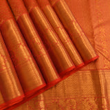 Red Kanjivaram Silk Saree With Dense Gold Zari Pallu And Body