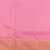 Pink Kanjivaram Silk Saree with Multicolor Woven Elephant Pallu