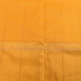Elegant Monochrome Gold & Yellow Handwoven Kanjivaram Silk Saree With Floral Motifs