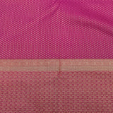 Magenta Pink Kanjivaram Silk Saree With Gold Zari Elephant And Floral Border