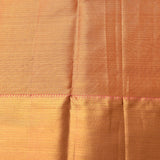 Gorgeous Metallic Beige And Pink Kanjivaram Silk Saree With Gold Zari Peacock Motifs