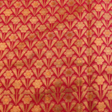 Lime Green Kanjivaram Silk Saree With Rani Pink Floral Border