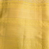 Golden Yellow Kanjivaram Silk Saree With Self-Tone Zari Weave