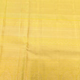 Golden Yellow Kanjivaram Silk Saree With Self-Tone Zari Weave