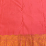 Exquisite Dark Brown And Pink Kanjivaram Silk Saree With Gold Zari Floral Weave
