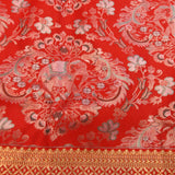 Opulent Red Kanjivaram Silk Saree With Shikargah Motifs And Traditional Zari Border