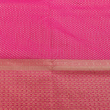 Kanjivaram Silk Saree In Hot Pink With Gold Zari Floral Jaal Body And Elephant Gaja Border