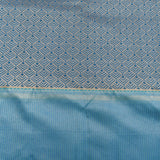 Mustard Yellow Kanjivaram Silk Saree With Teal Border And Multicolour Floral Weave