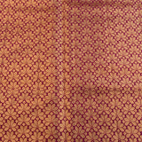 Kanjivaram Silk Saree In Orange Red With Elephant Shikargah And Contrast Purple Multicolour Paisley Border