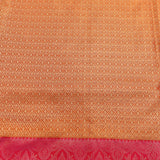 Mustard Yellow Kanjivaram Silk Saree With Pink Patola-Style Border